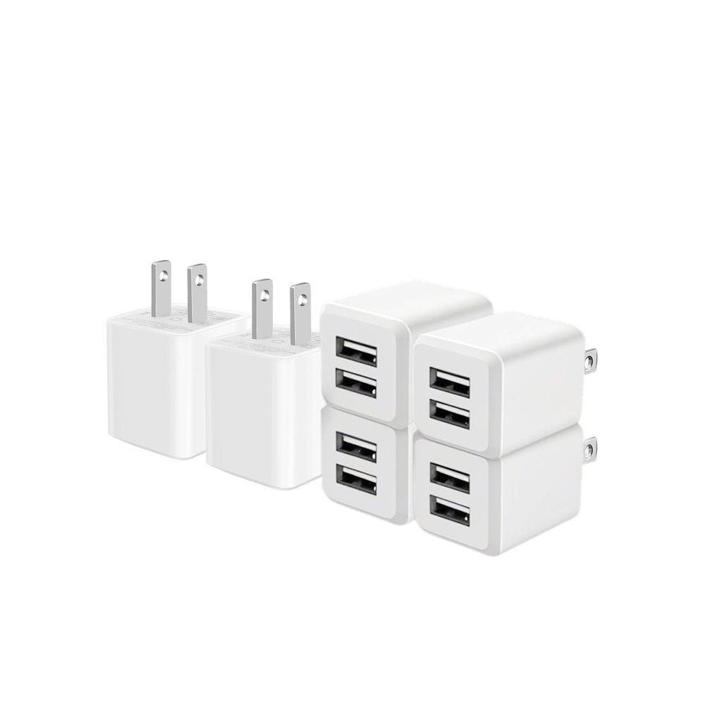 REKNA USB Wall Charger dual-port front view for fast home charging