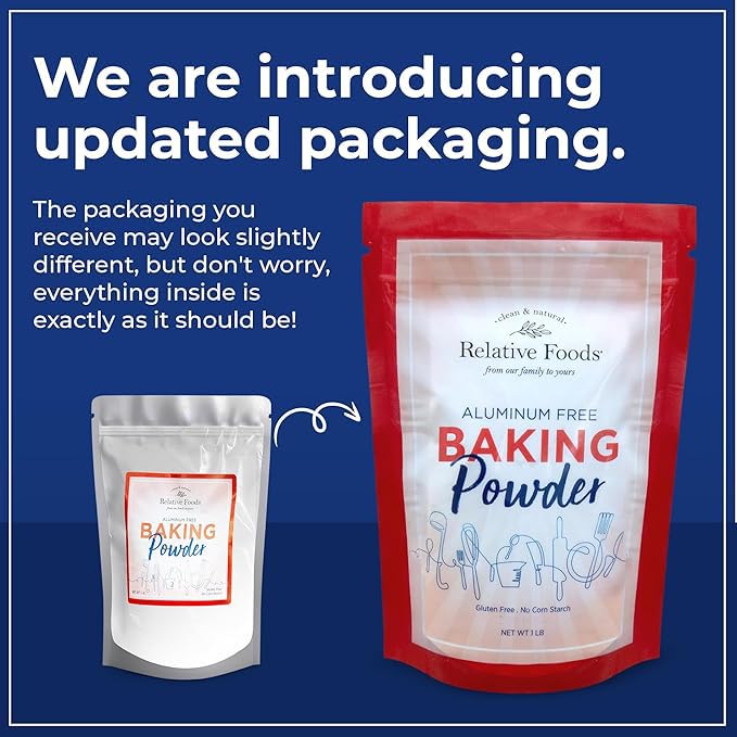 Relative Foods Baking Powder baked cake with soft, airy crumb.