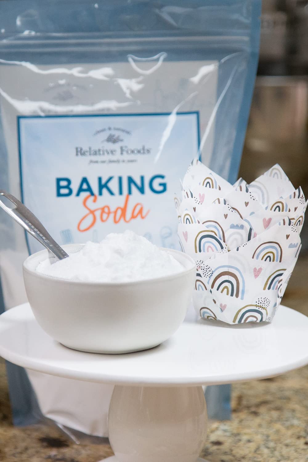 Relative Foods baking soda cleaning and deodorizing surfaces around the home
