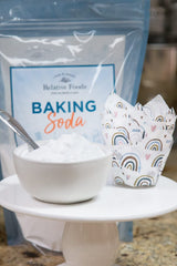Relative Foods baking soda cleaning and deodorizing surfaces around the home