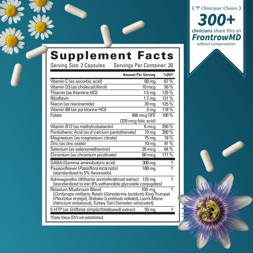 Relaxium Calm capsules packaging ready for easy daily intake and mood support.