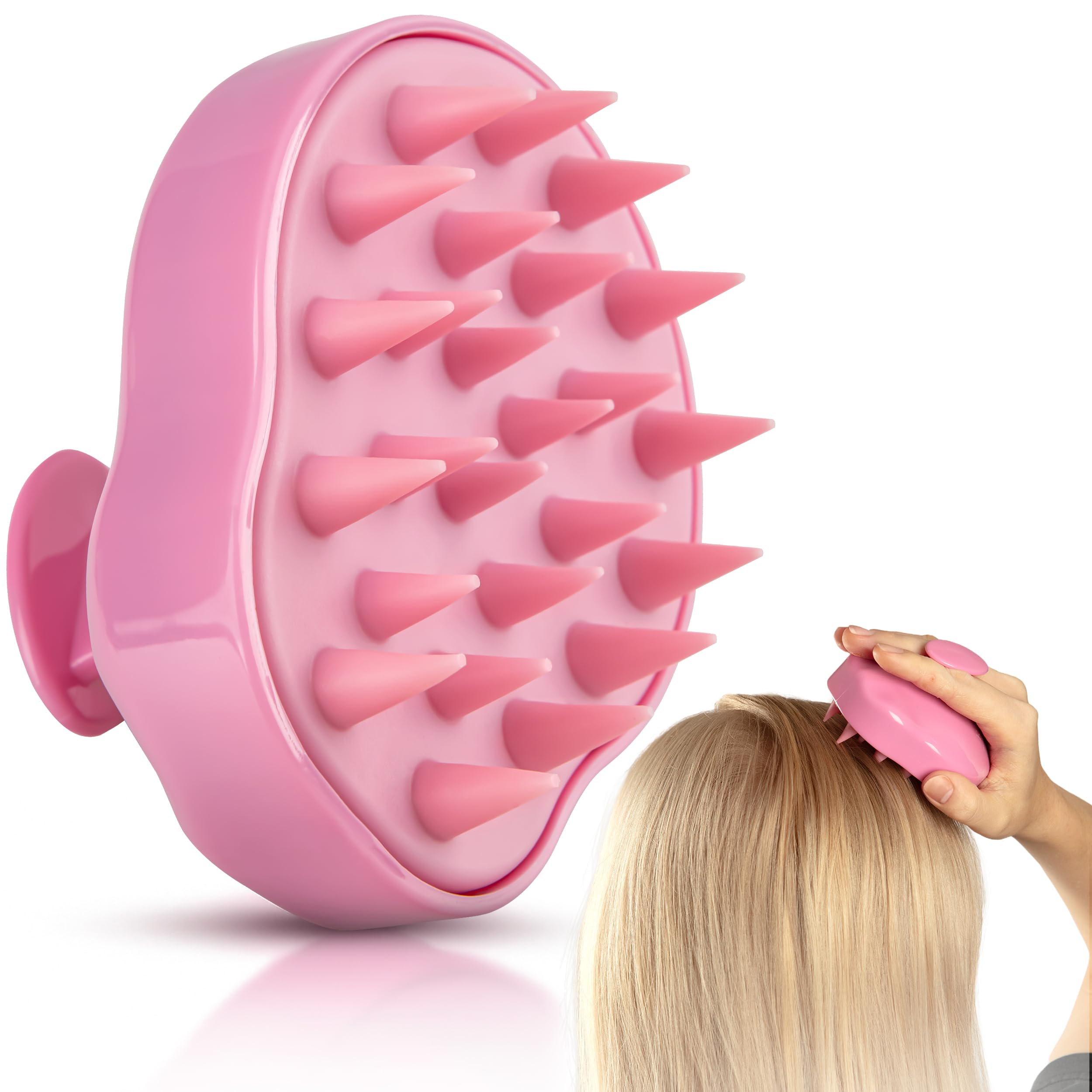 RELAXXO scalp massage offering potential soothing relief during wash.