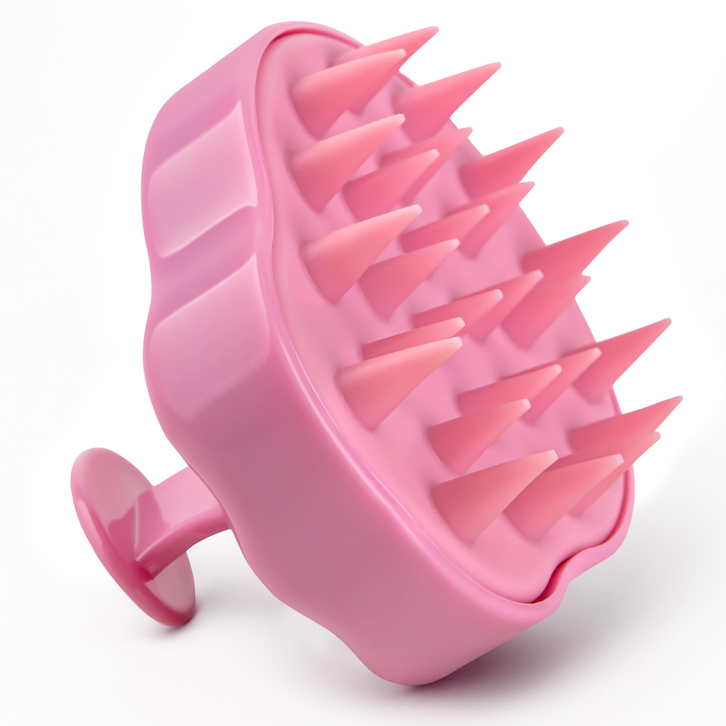 RELAXXO scalp massager in shower for deep cleansing and exfoliation.
