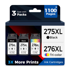 Relcolor Canon 275XL black ink cartridge two-pack delivers crisp black text