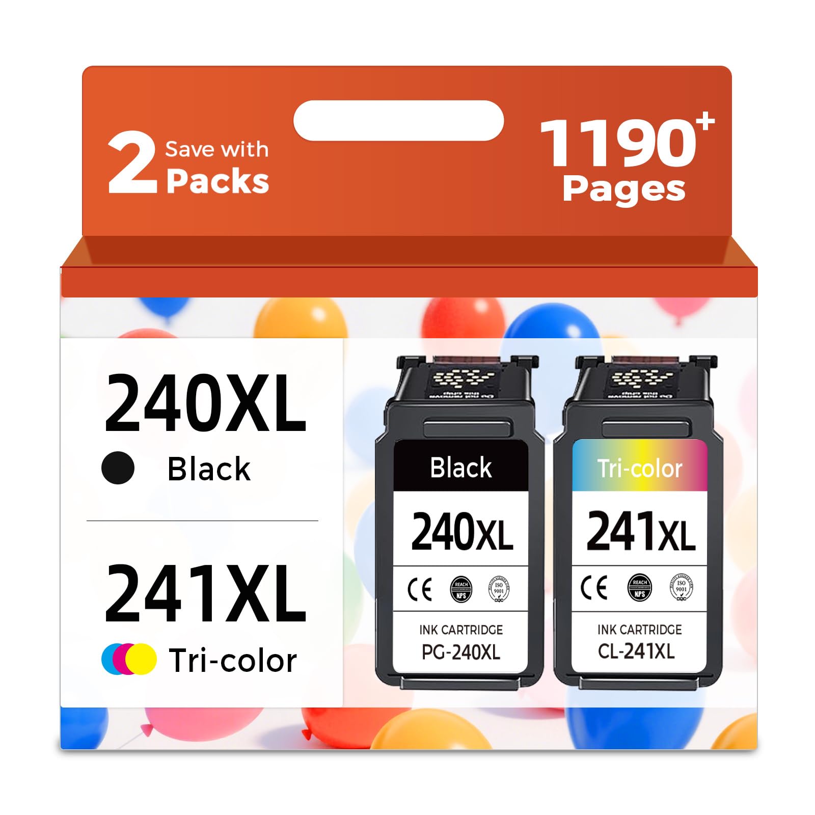 Relcolor PG240XL black cartridge for Canon, reliable page yield and easy replacement.
