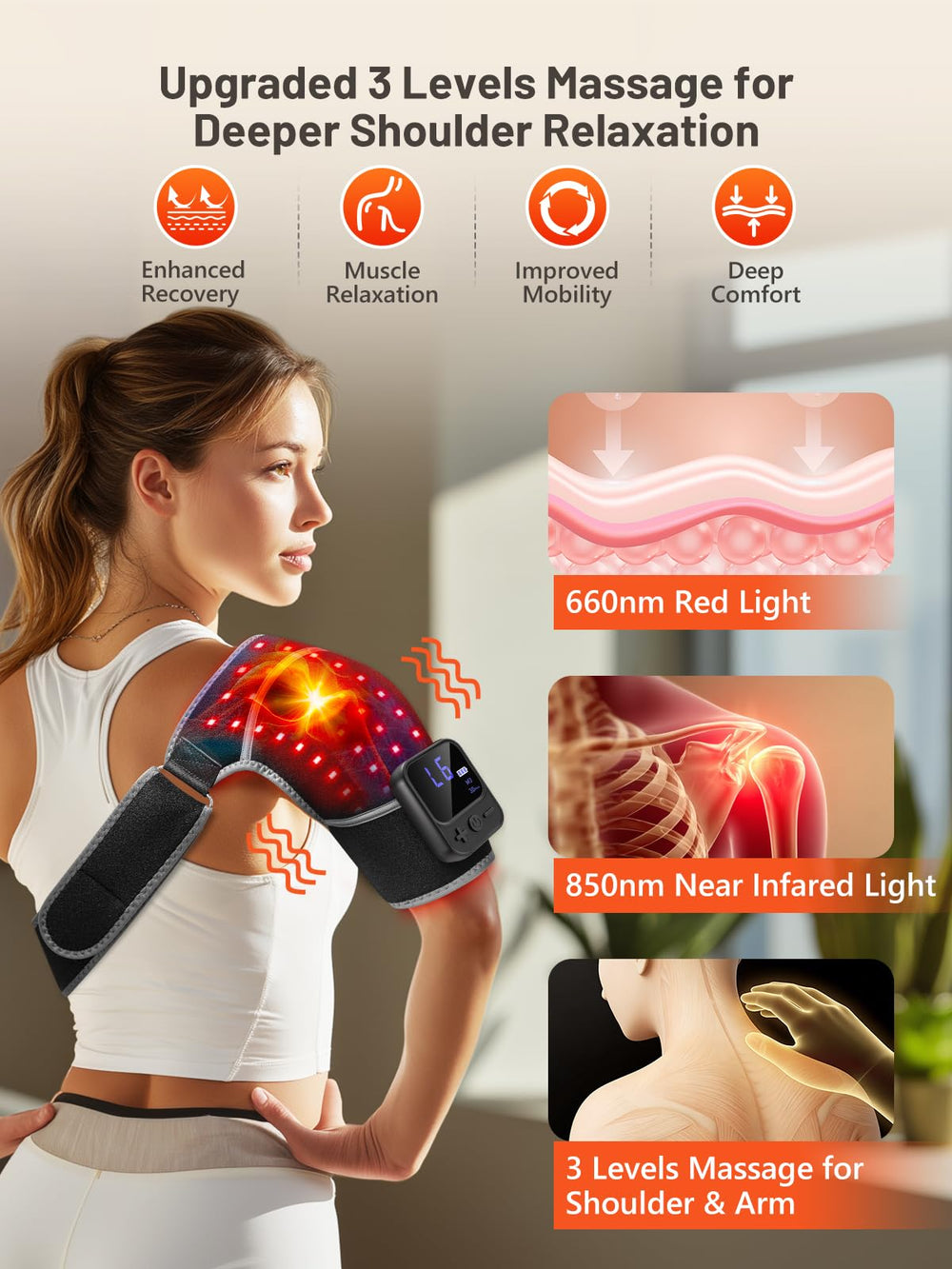 RELEXNOW 5000mAh battery enables long cordless therapy