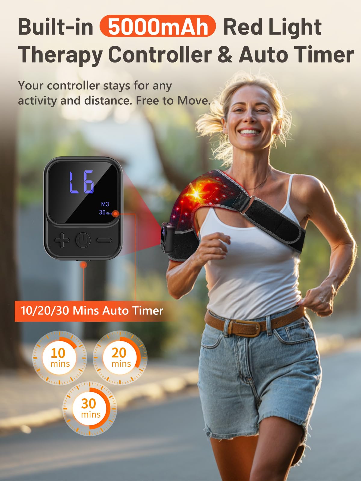 RELEXNOW ergonomic shoulder wrap for a snug fit
