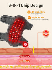 RELEXNOW infrared warming mode relaxes tense shoulder muscles