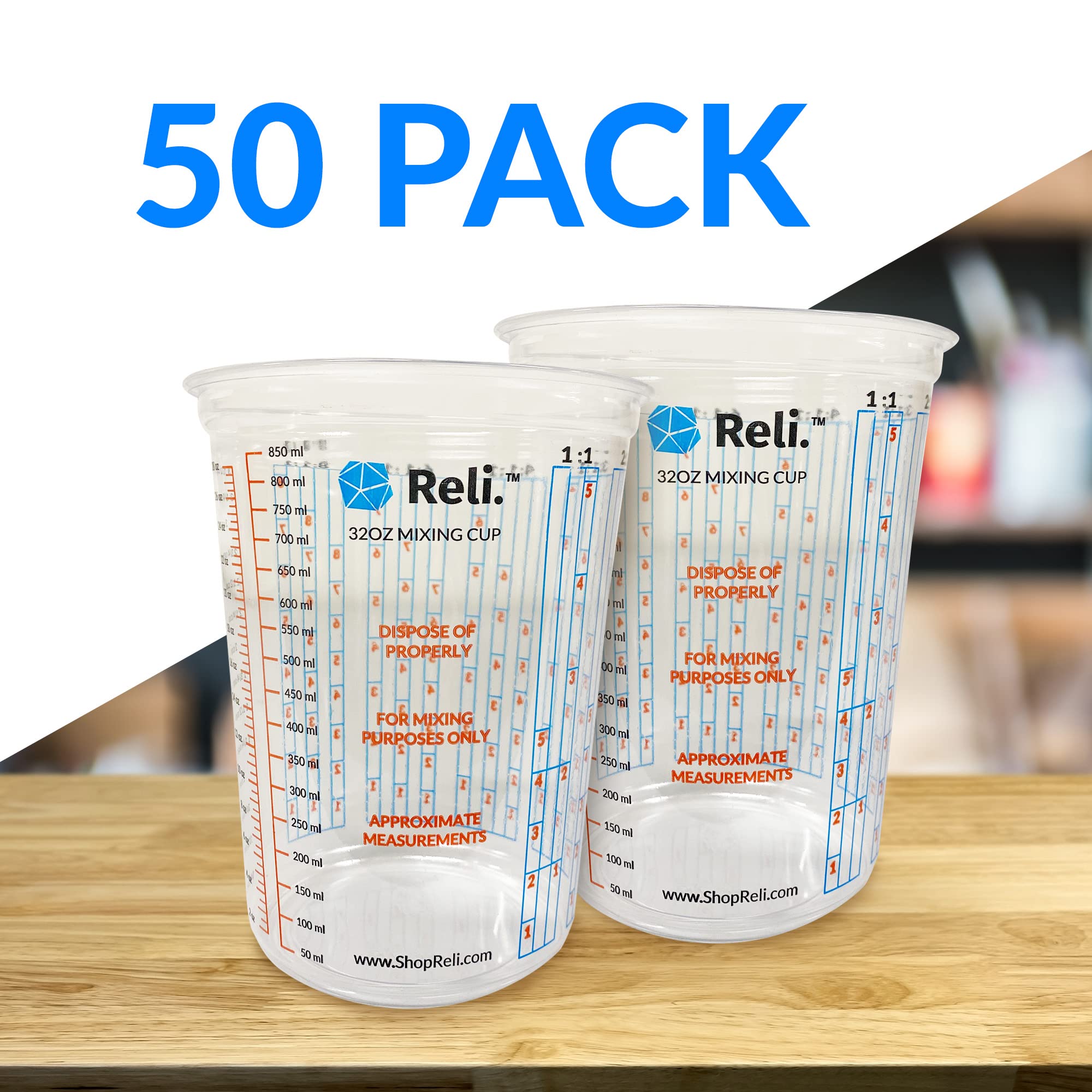 Reli disposable clear plastic cups for quick bulk projects.
