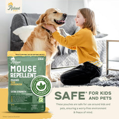 Reliant Pet mint-cinnamon scent pouches closeup highlighting fresh aroma and natural scent appeal.