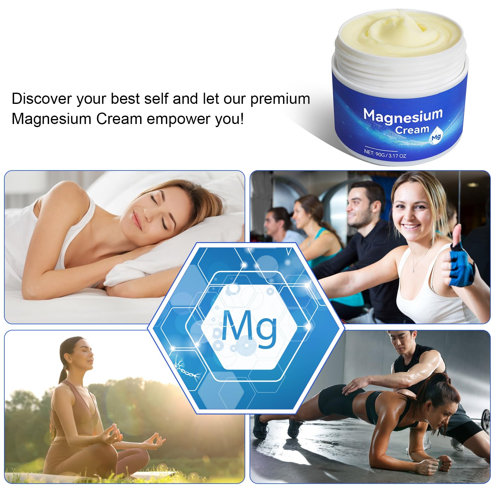 ReliCo Magnesium Cream after shower for soothing moisture.