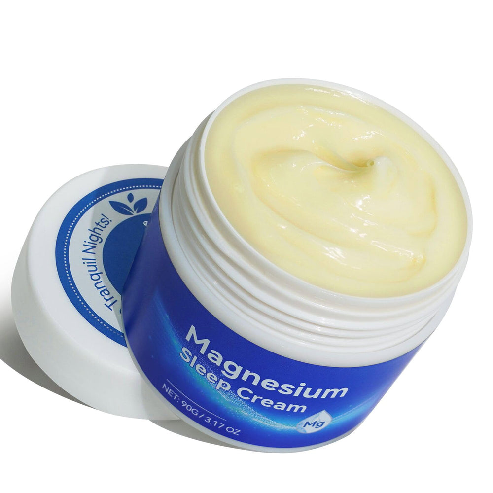 ReliCo Magnesium Cream bottle pour for fast-absorbing skin moisture.