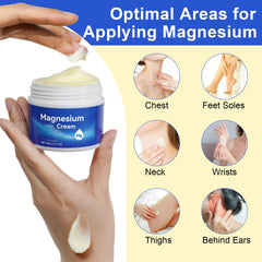 ReliCo Magnesium Cream with Vitamin E and almond oil for deep moisturization.