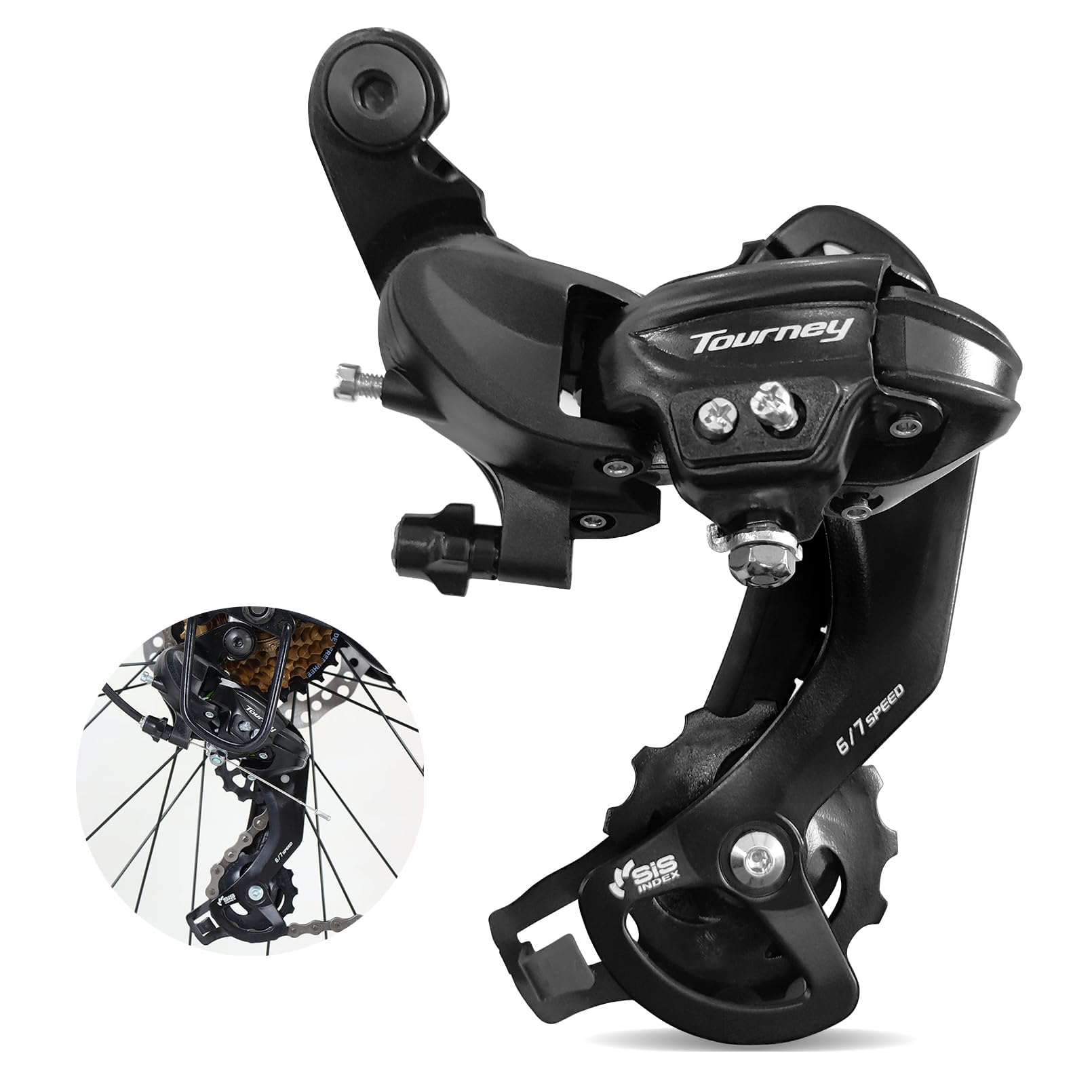 Relwears Tourney Ty300 rear derailleur direct mount long cage for mountain bikes