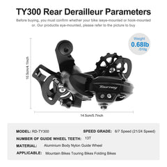 Relwears Ty300 long cage compatible with 6/7-speed SIS INDEX