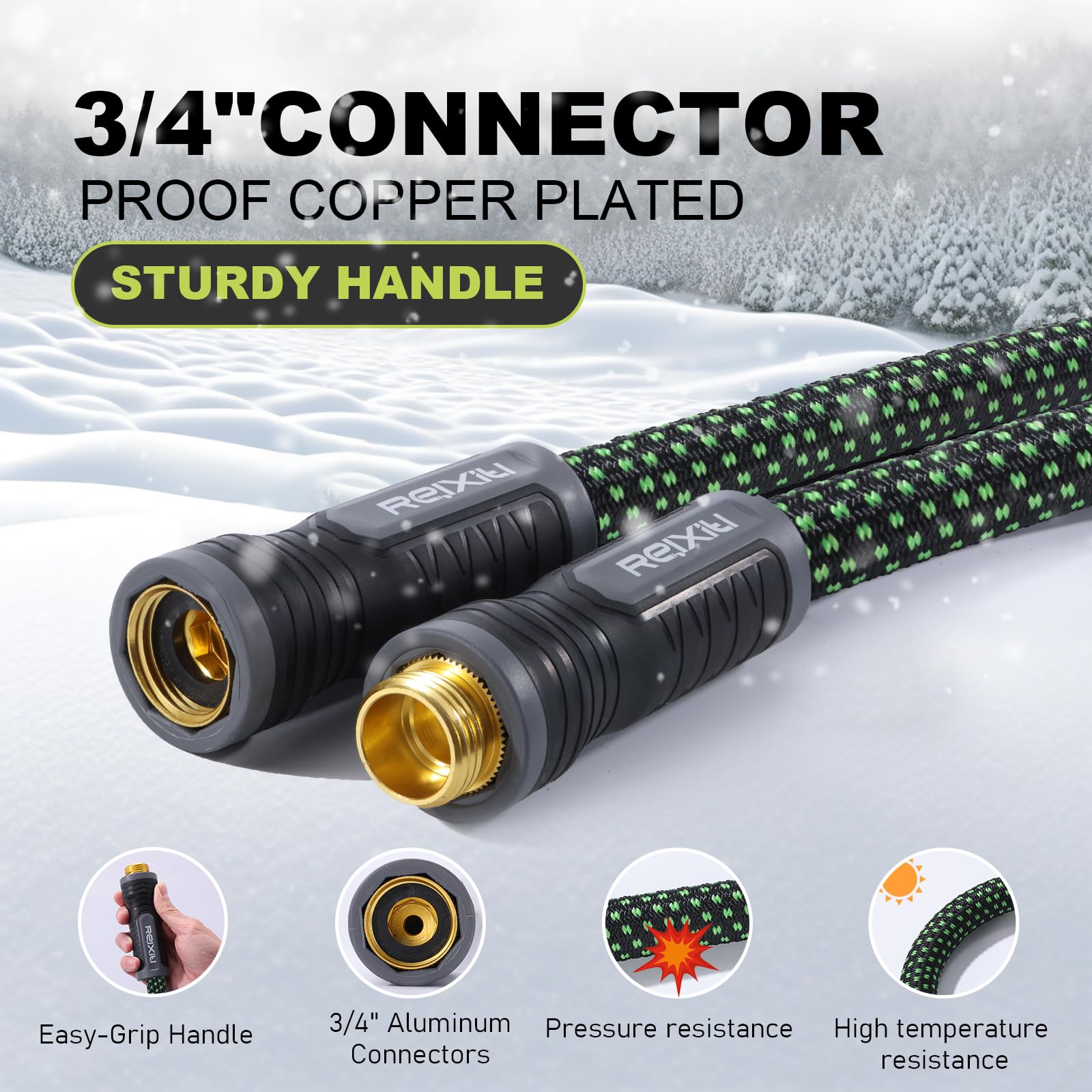 Relxitl garden hose all-weather flexibility supports year-round watering and cleaning tasks