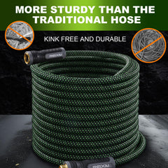 Relxitl garden hose kink-free design in action prevents bulging during high water pressure