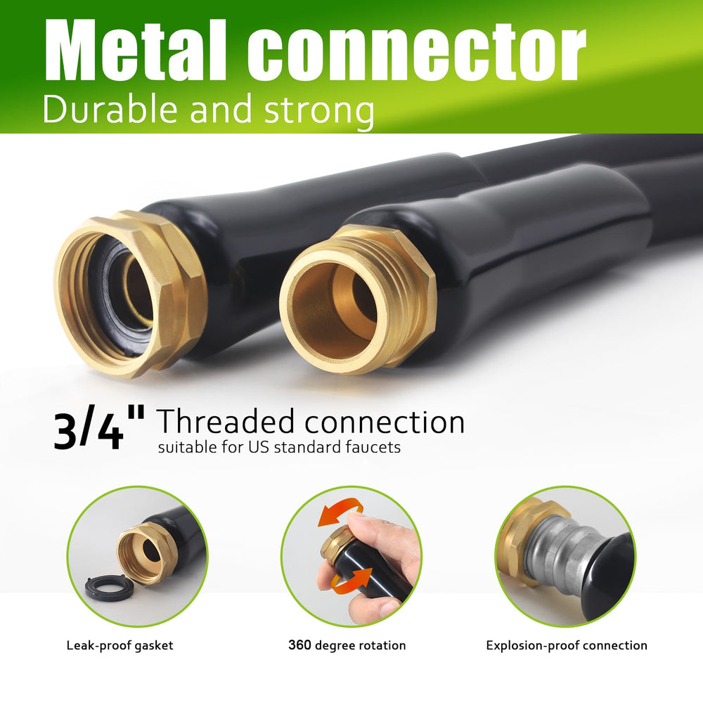 Relxitl hose lightweight design for easy maneuvering around obstacles.