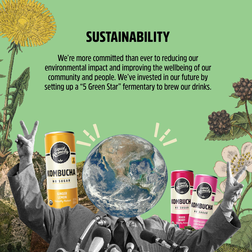 Remedy Liquid Kombucha Mixed Berry can stored in fridge, ready for a sugar-free refresh any day.