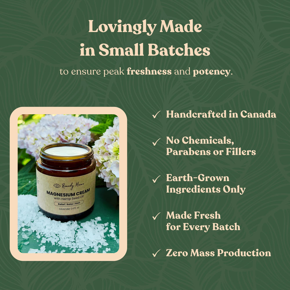 Remedy Mama hand applying cream shows quick, non-greasy absorption
