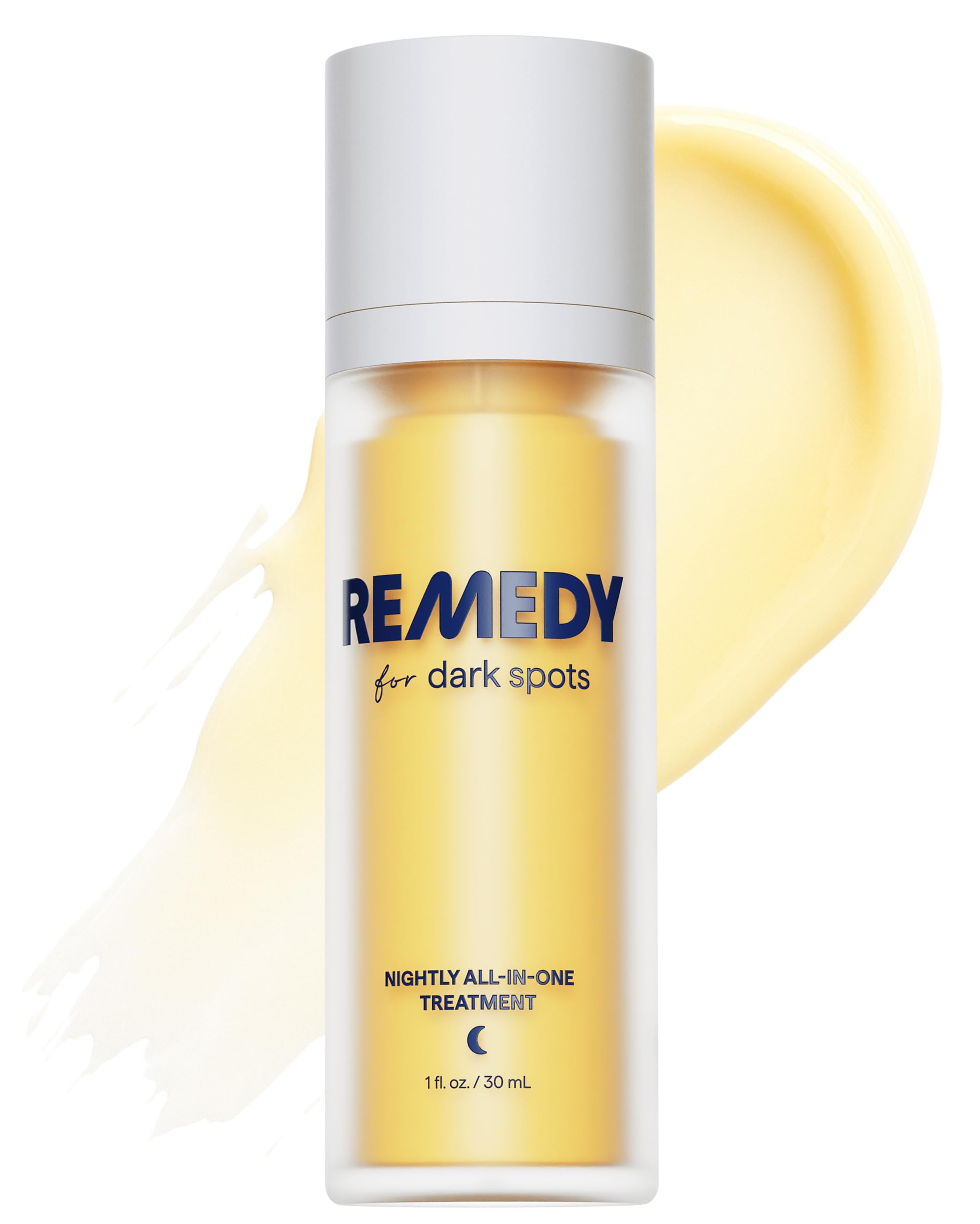 Remedy Science dark spots bottle pour for precise nightly application.