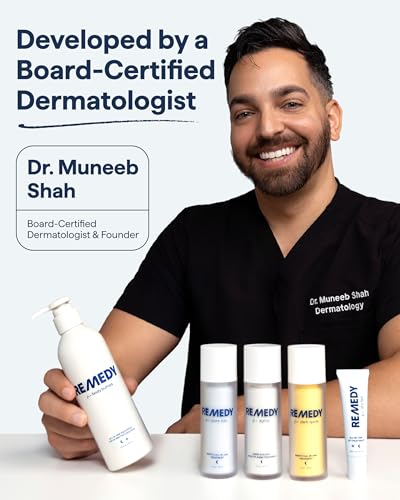 Remedy Science dermatologist-formulated night treatment box shown.