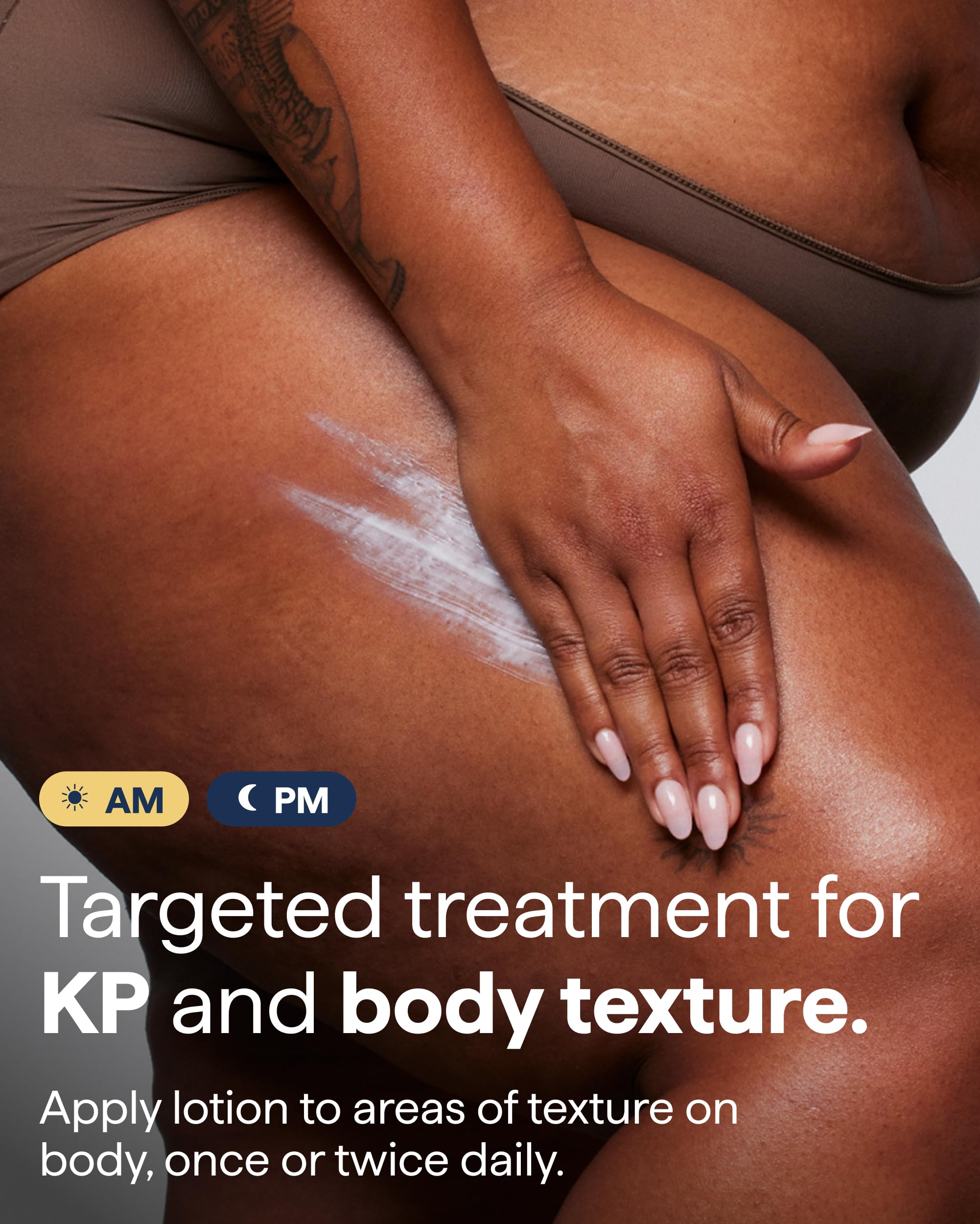 Remedy Science KP Exfoliating Body Moisturizer ingredient label emphasizes ceramides, urea, and lactic acid.