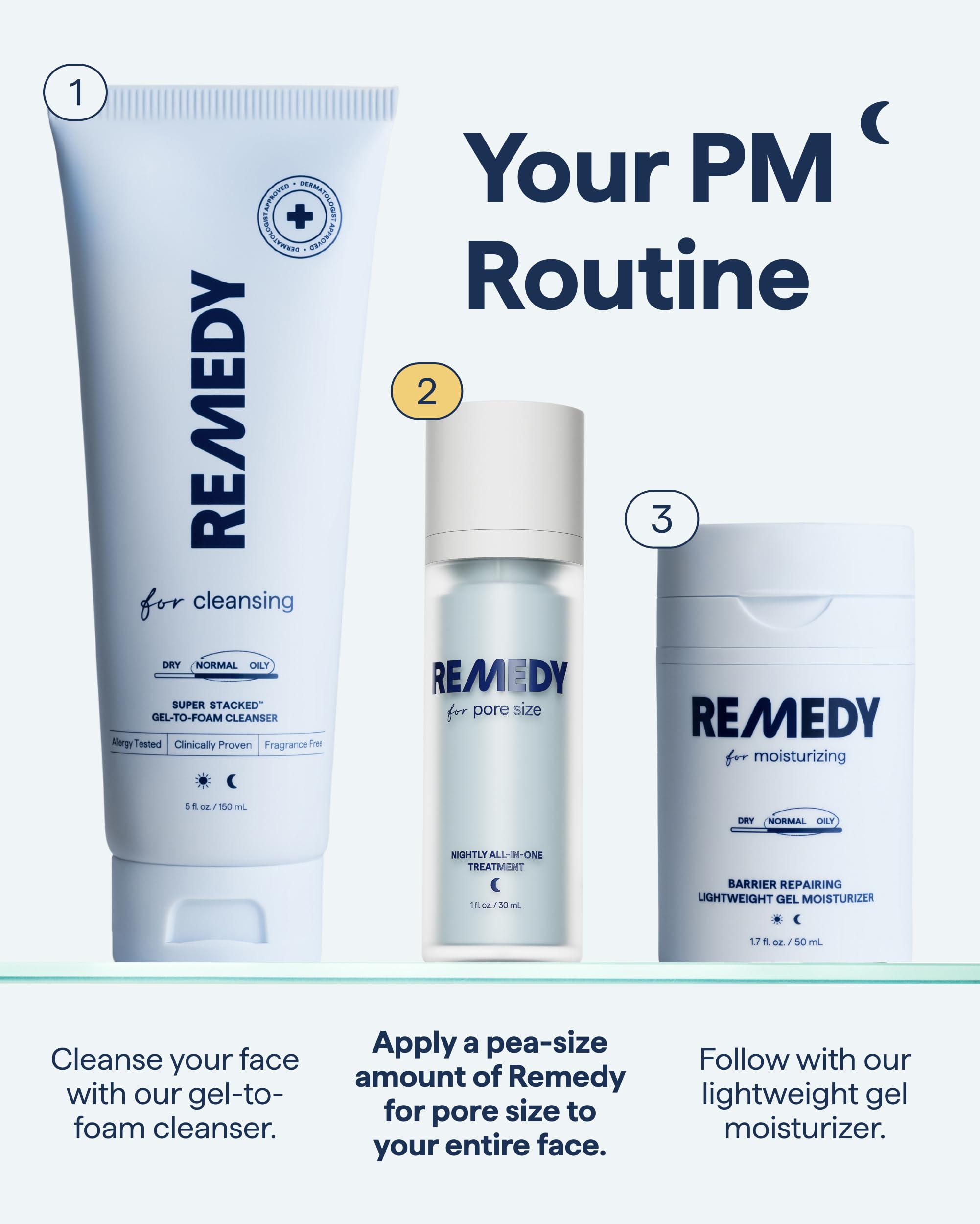Remedy Science Pore Size Serum gel-lotion texture close-up for fast absorption.