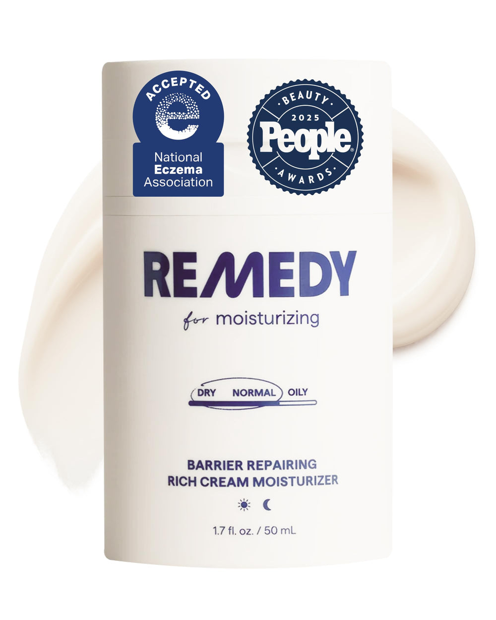 Remedy Science rich moisture jar closeup with creamy texture and hydration.