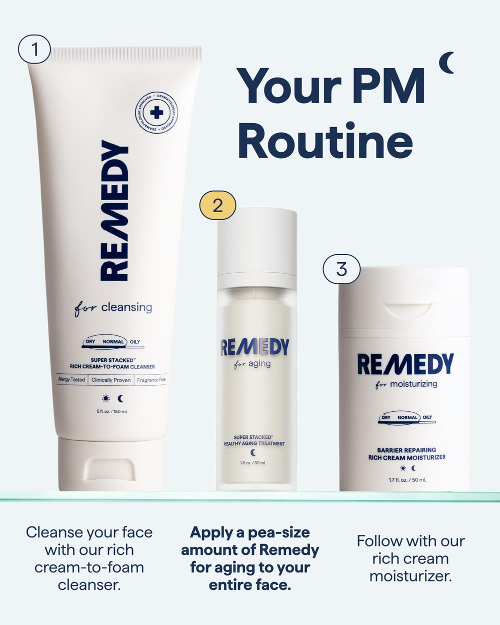 Remedy Science vegan fragrance-free seal signals clean, ethical formulation.