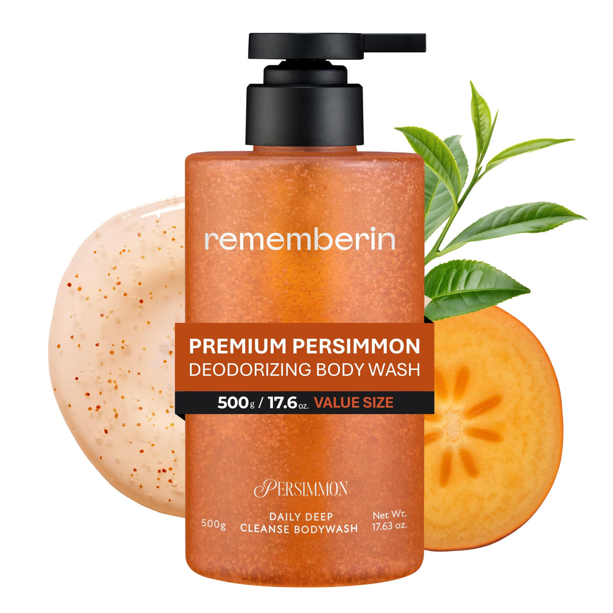 Rememberin Body Wash bottle pour for odor-source control and all-day freshness
