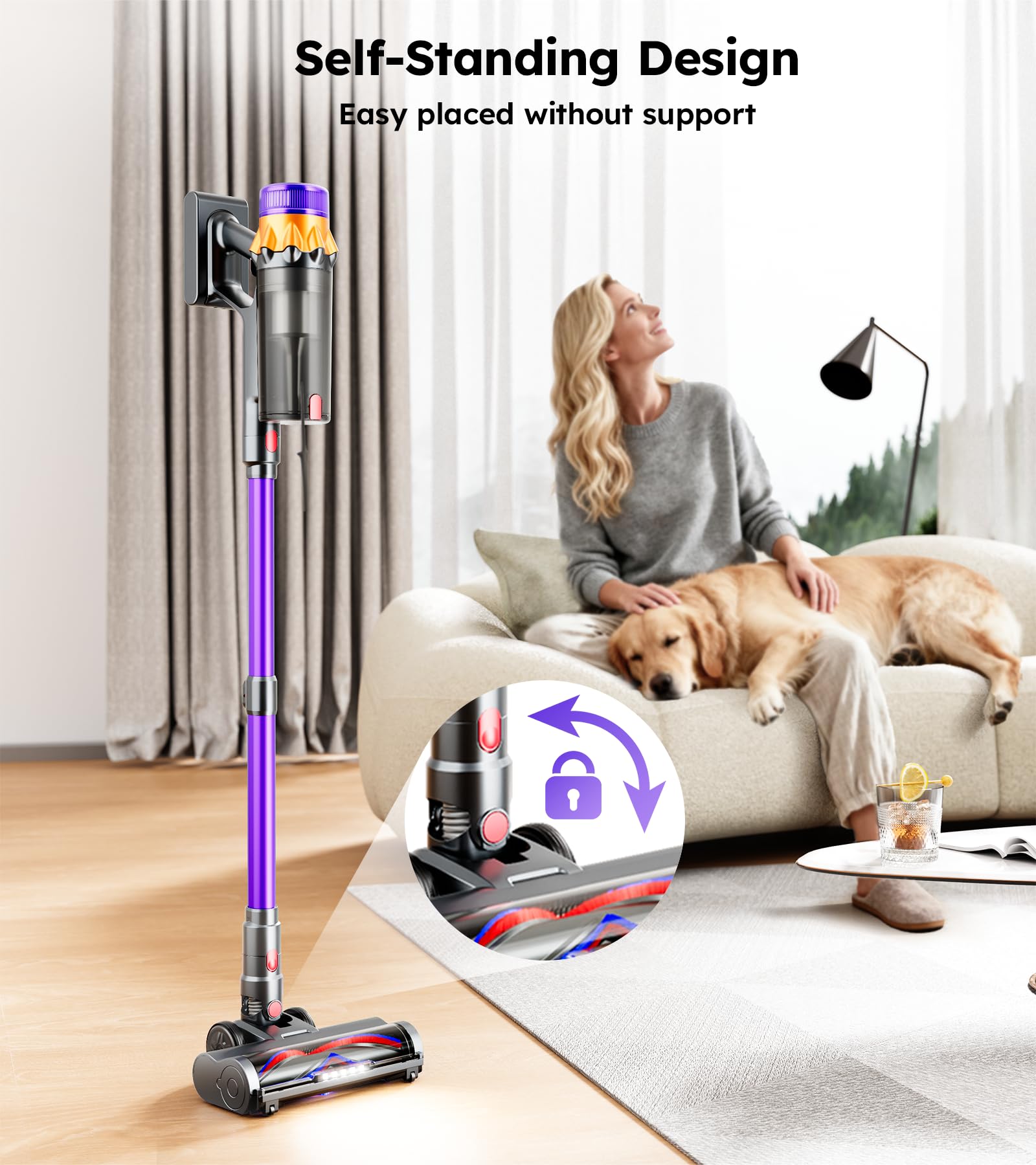 RENDOW swivel head pivots 0–180 degrees for tight spaces