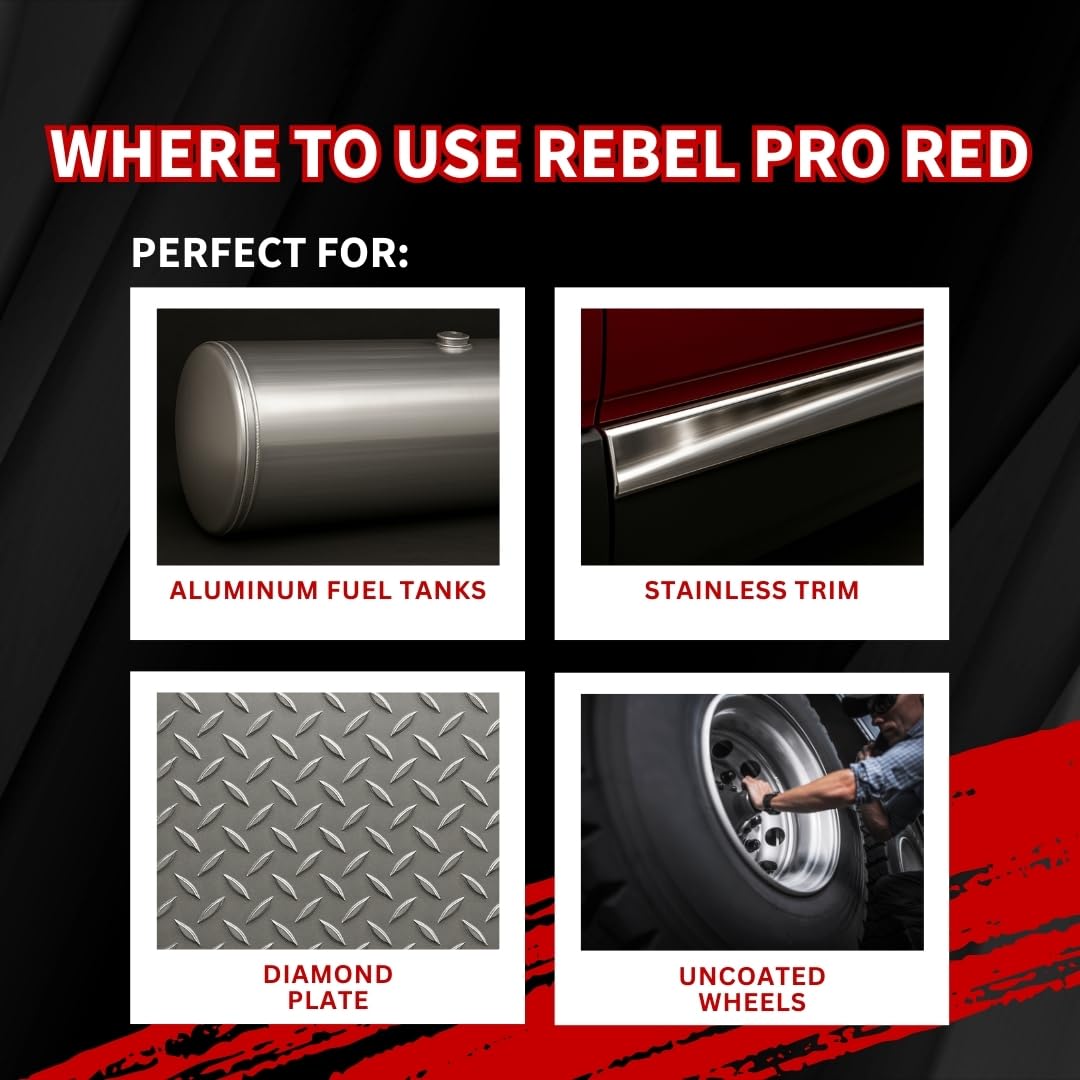 Renegade Pro Red polish on a tank surface providing bold gloss and smoothness