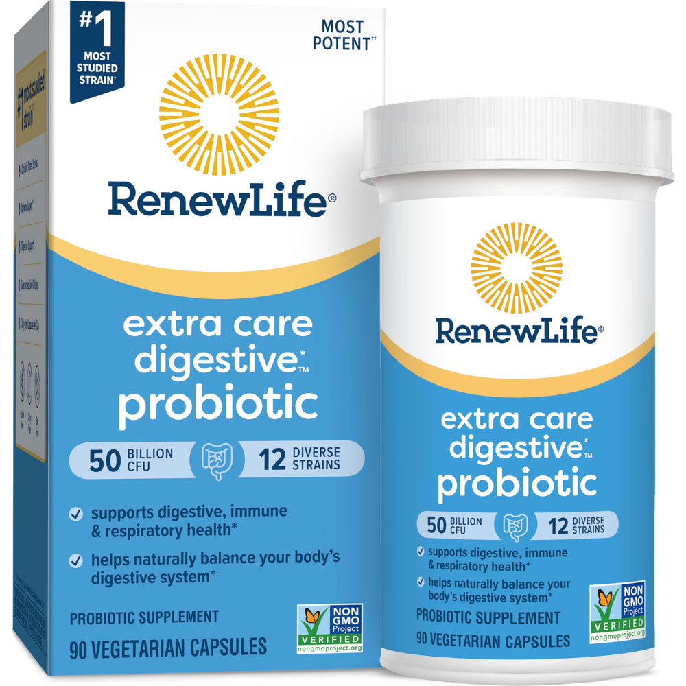 Renew Life daily-use probiotic capsules support easy daily routine