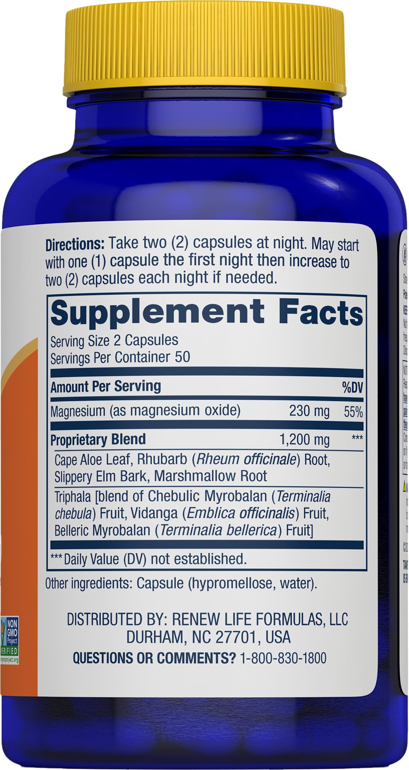 Renew Life Detox Cleanse More gluten-free label highlights dairy- and soy-free formula