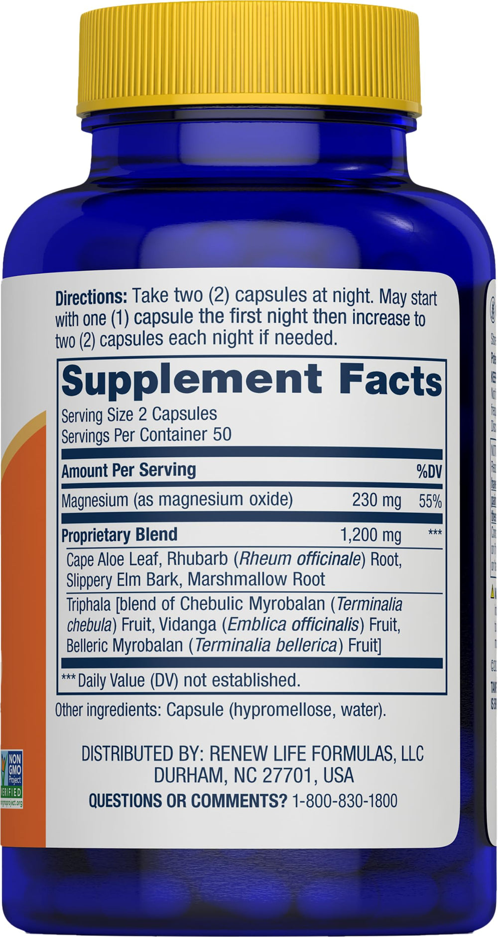 Renew Life Detox Cleanse More gluten-free label highlights dairy- and soy-free formula