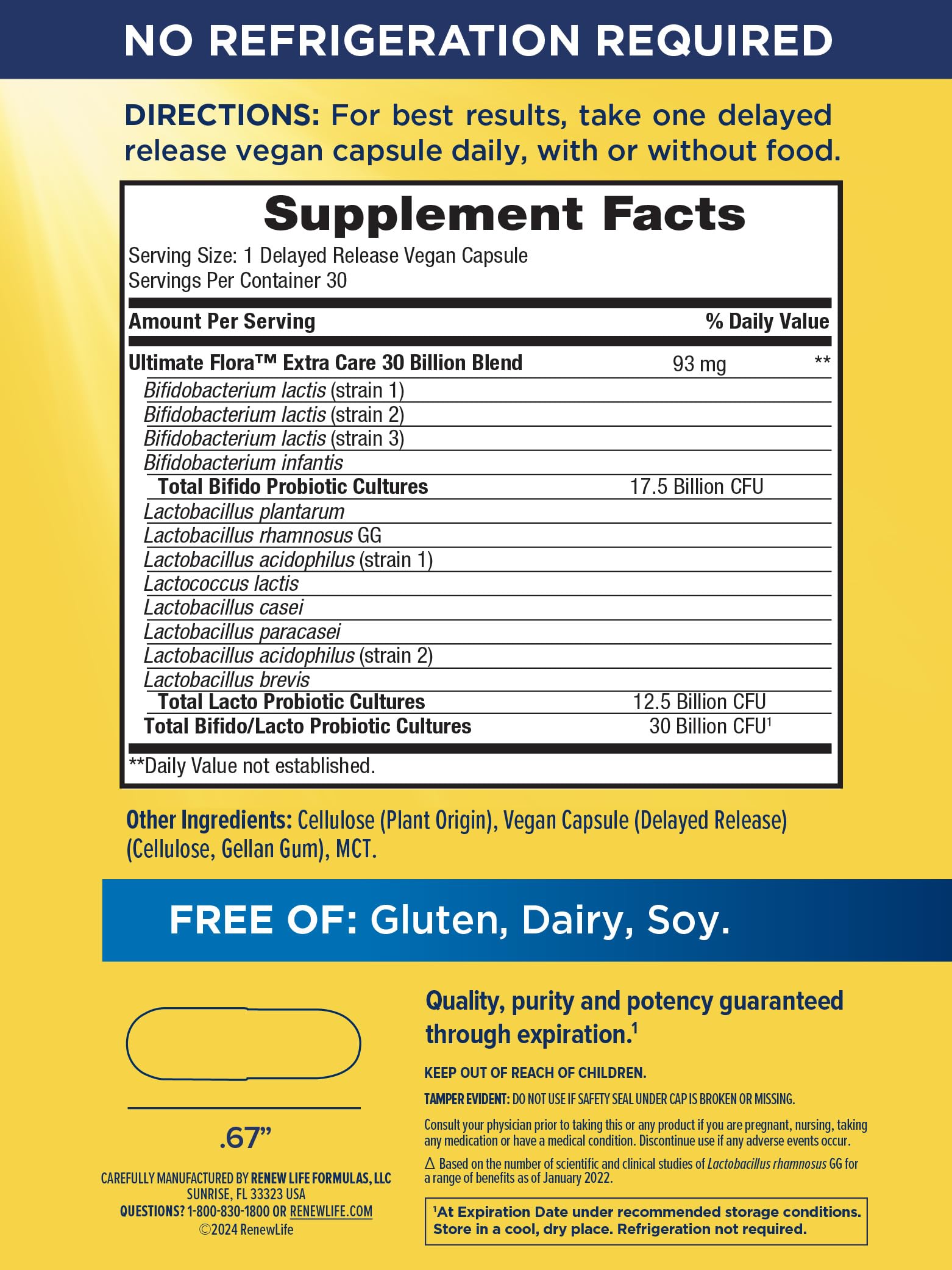 Renew Life Digestive Probiotic capsules for easy daily gut support.