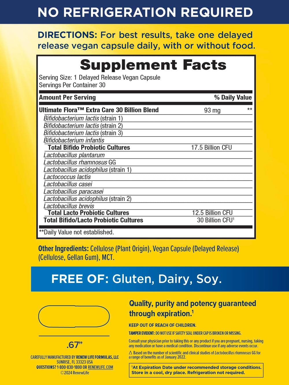 Renew Life Digestive Probiotic capsules for easy daily gut support.