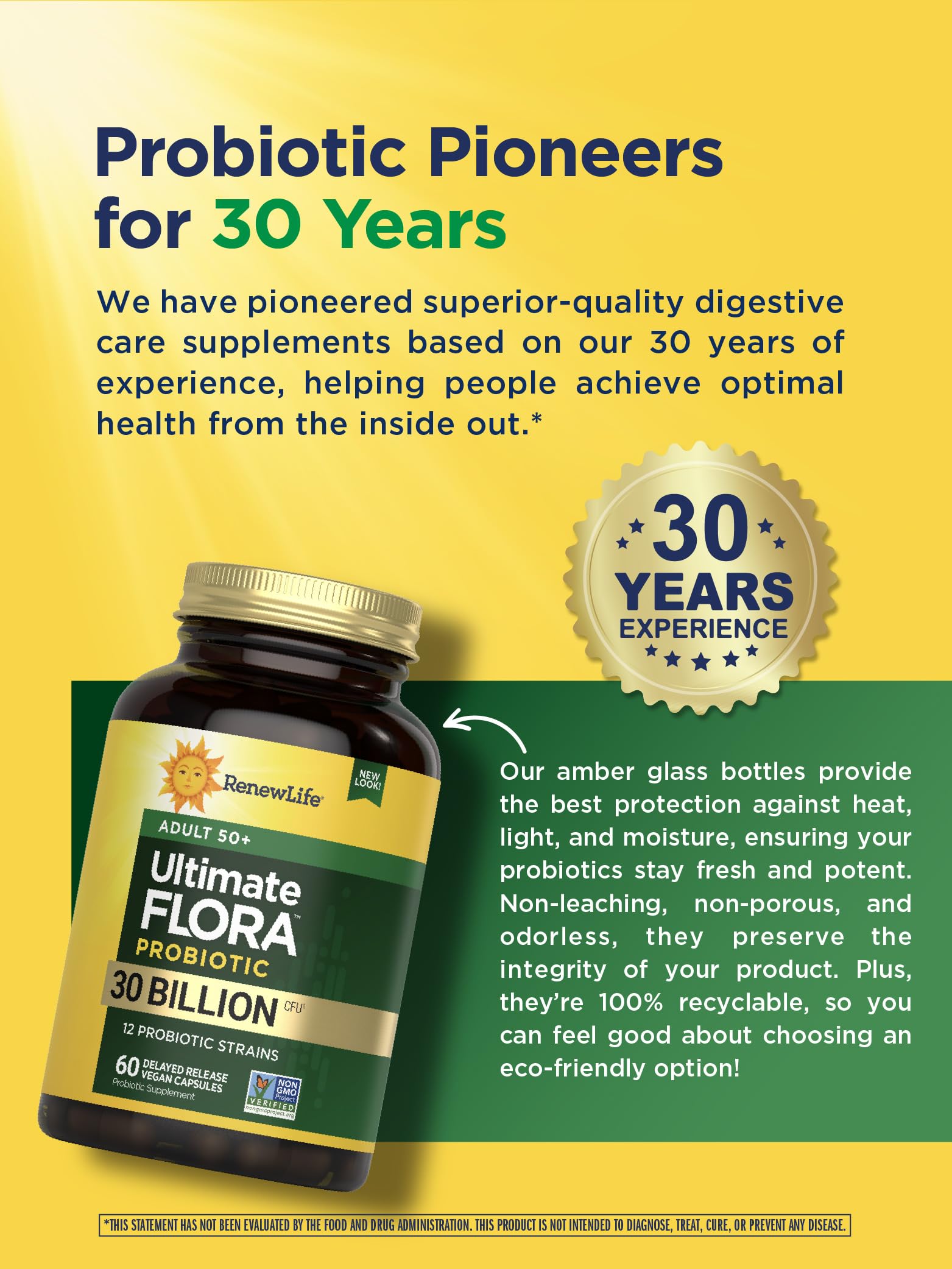 Refrigeration note for Renew Life Probiotic 50 Plus to maintain potency