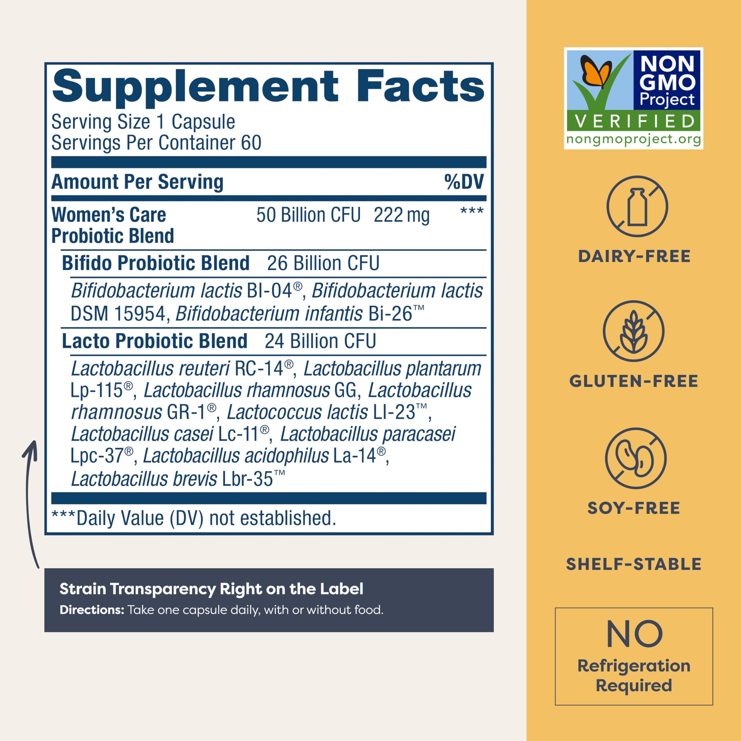 Label highlights 12 diverse strains in Renew Life probiotic for women