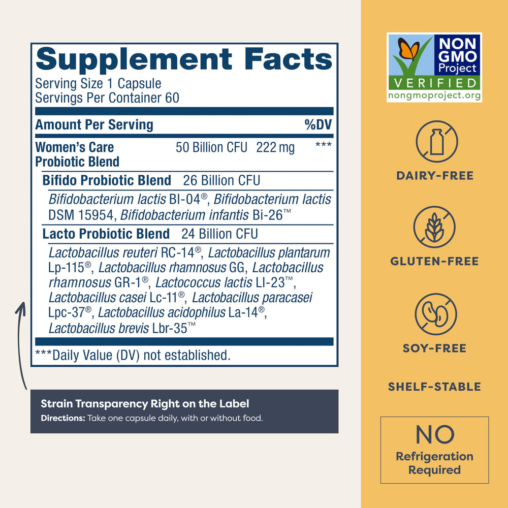 Label highlights 12 diverse strains in Renew Life probiotic for women
