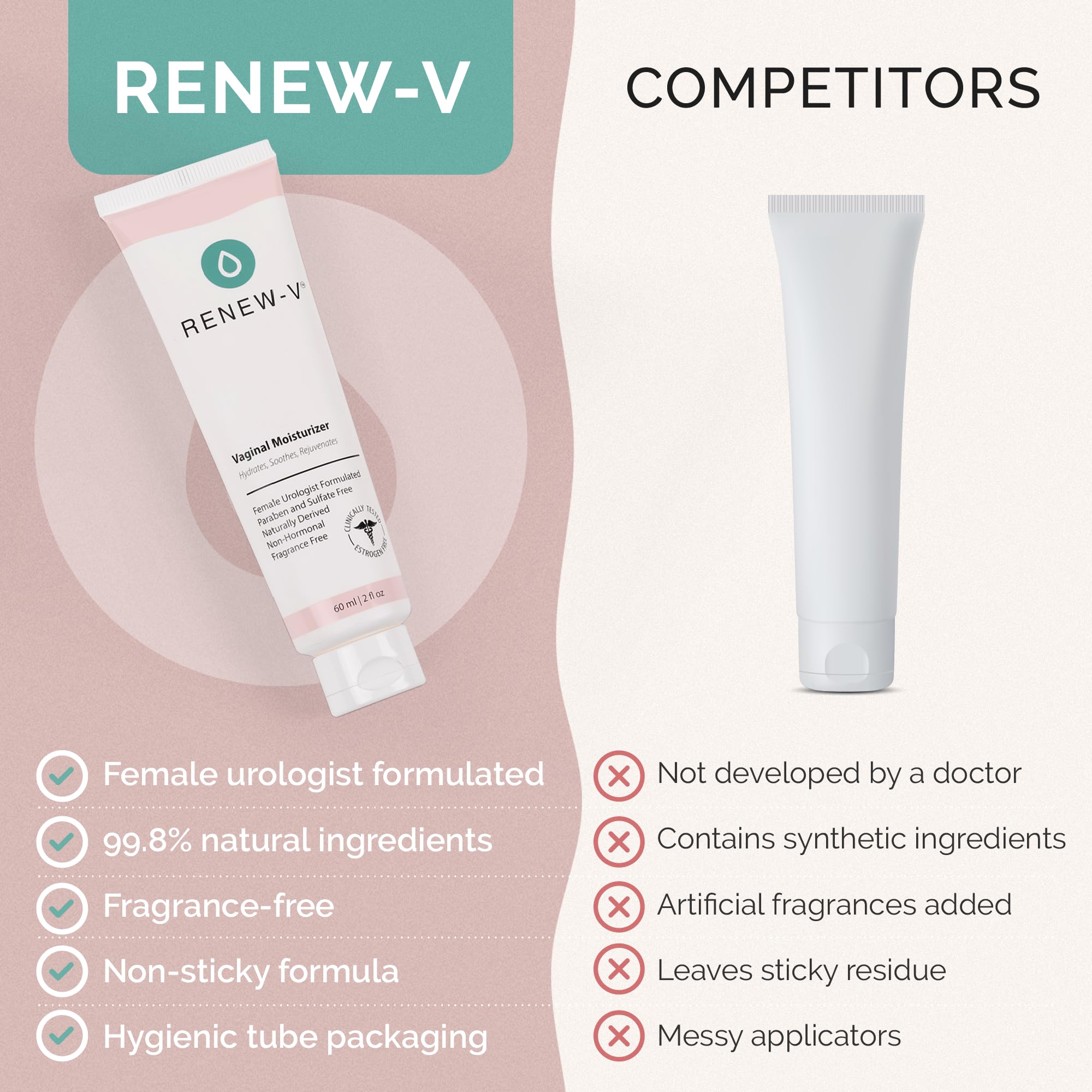 Label detail emphasizes paraben-free and fragrance-free formulation