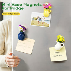 Renmxj mini vase magnet in varied shapes adds playful color to the fridge