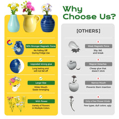 Renmxj five-vase magnet set with different colors and shapes