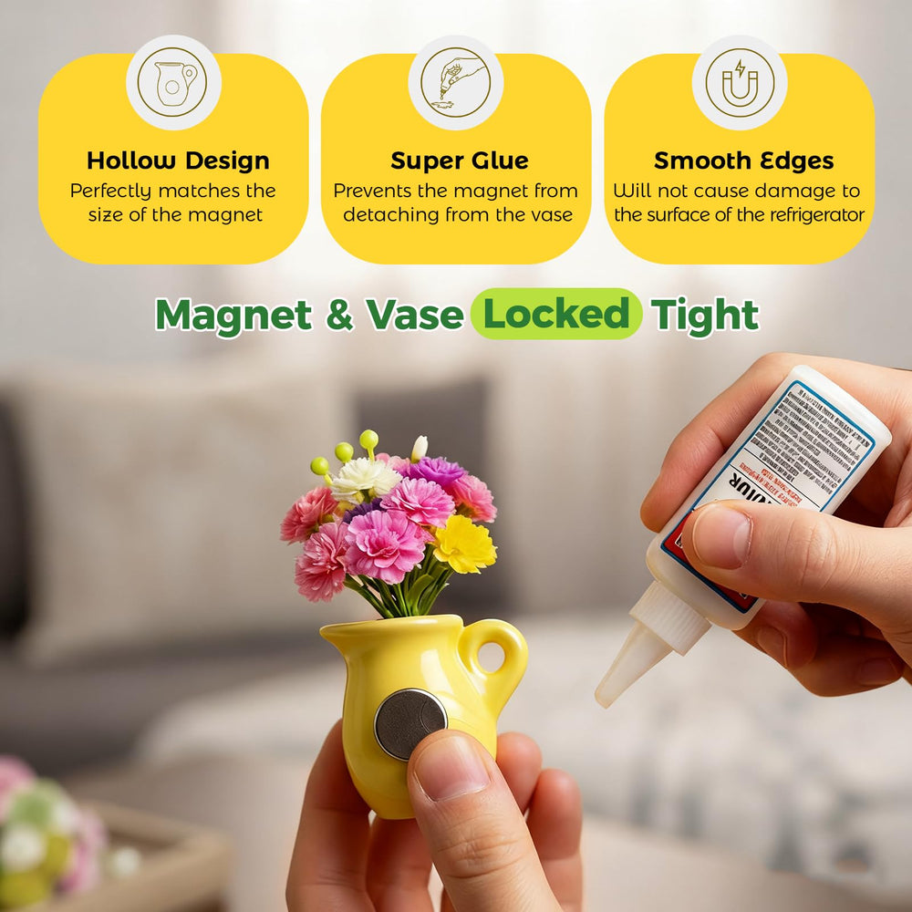 Renmxj tiny vase magnets brighten kitchen with color and whimsy