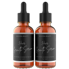 Rennora Beauty Hair Growth Serum bottle front showing herbal formula for scalp vitality.