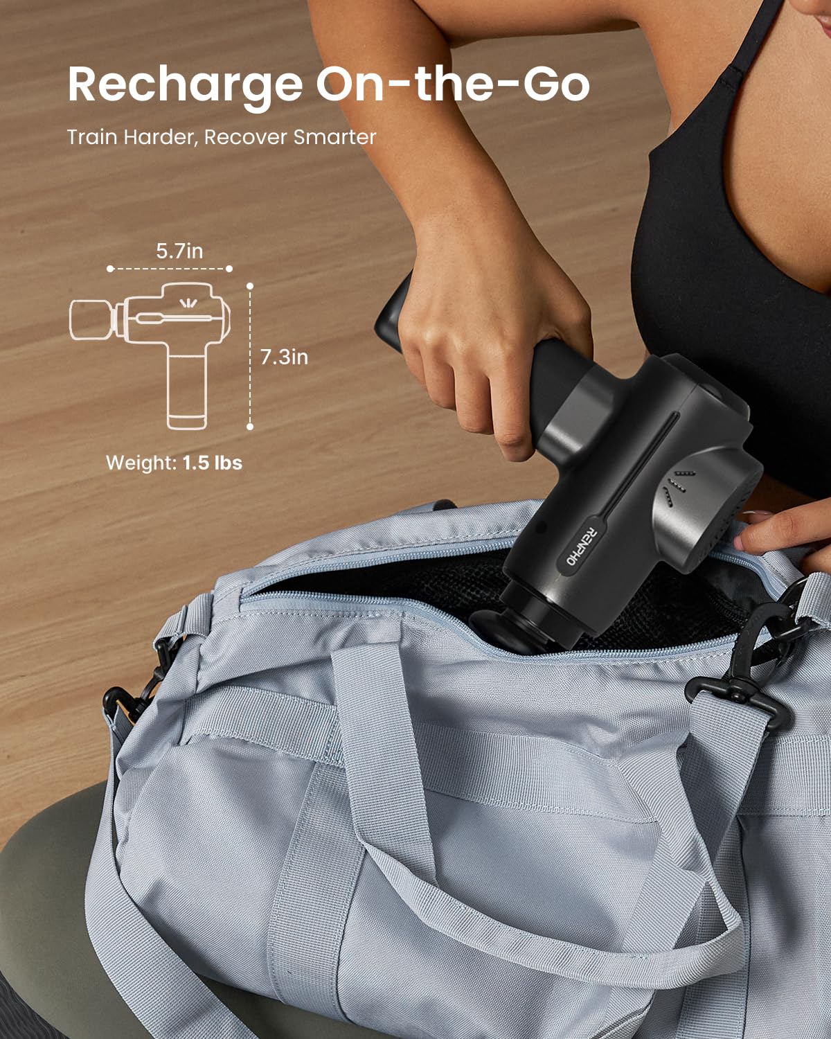 RENPHO Active+ includes five attachments for versatile routines