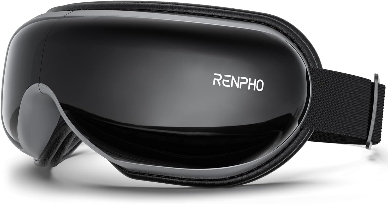 Renpho Eye Massager with Heat close-up for soothing tired eyes.