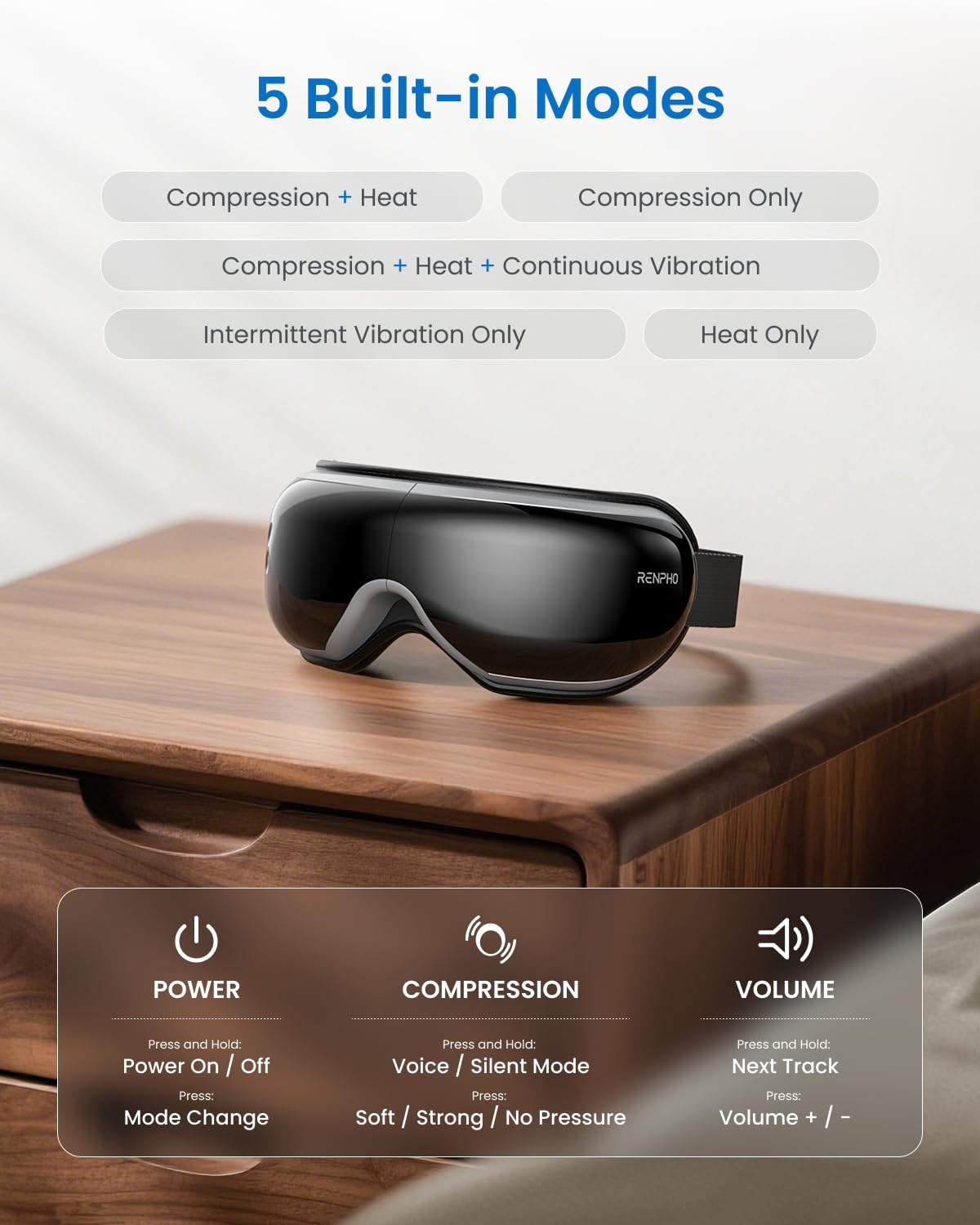 Renpho Eye Massager Heat offers potential eye comfort.