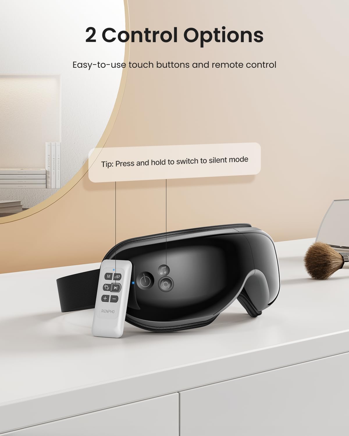 RENPHO Eye Massager is lightweight and portable for travel